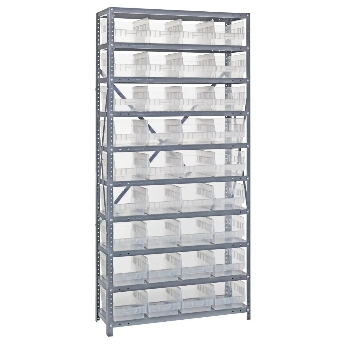 1275-207 | 12" x 36" x 75" Shelving Unit with 36 Bins