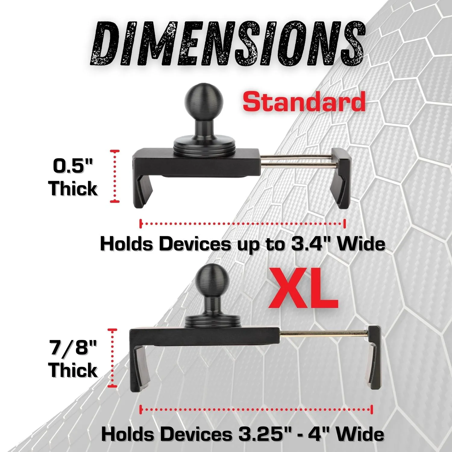 2013-2018 RAM Truck & 2019  RAM 1500 Classic 20mm 3-Ball Metal Dash Mount