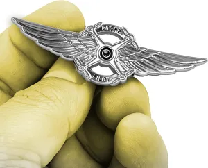 BL4-018 Full Size Silver UAS FAA Commercial Drone Pilot Wings pin