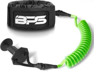 BPS New Zealand Storm Bodyboard Leash  Premium Coil 4ft Coiled Wrist Boogie Board Leashes with Plug
