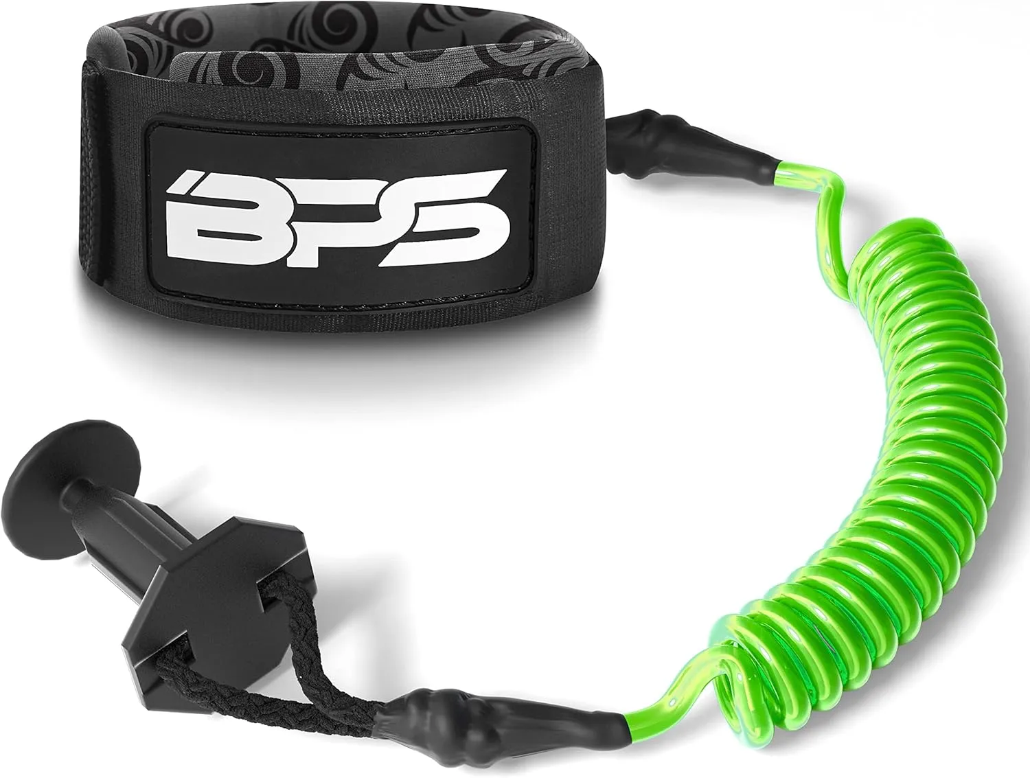 BPS New Zealand Storm Bodyboard Leash  Premium Coil 4ft Coiled Wrist Boogie Board Leashes with Plug