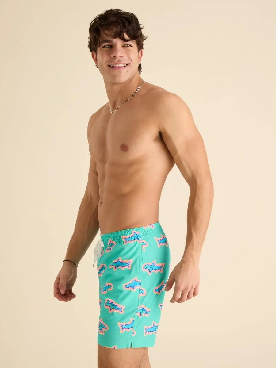 Chubbies Lined Mens Swim Trunks 7 Inch  Swim Shorts and Mens Shorts with Elastic Waist, Stretch, Boxer Brief Liner, UPF 50 