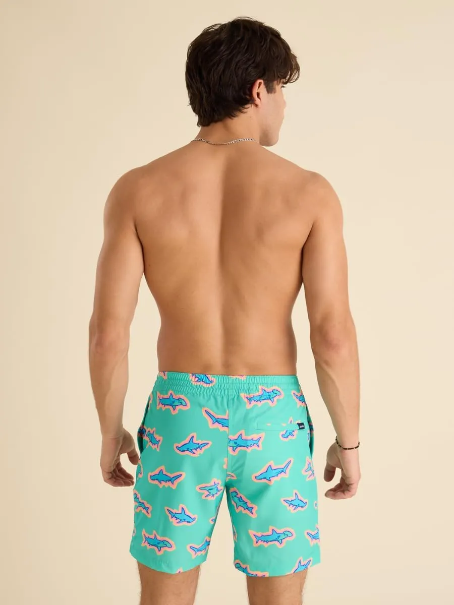 Chubbies Lined Mens Swim Trunks 7 Inch  Swim Shorts and Mens Shorts with Elastic Waist, Stretch, Boxer Brief Liner, UPF 50 