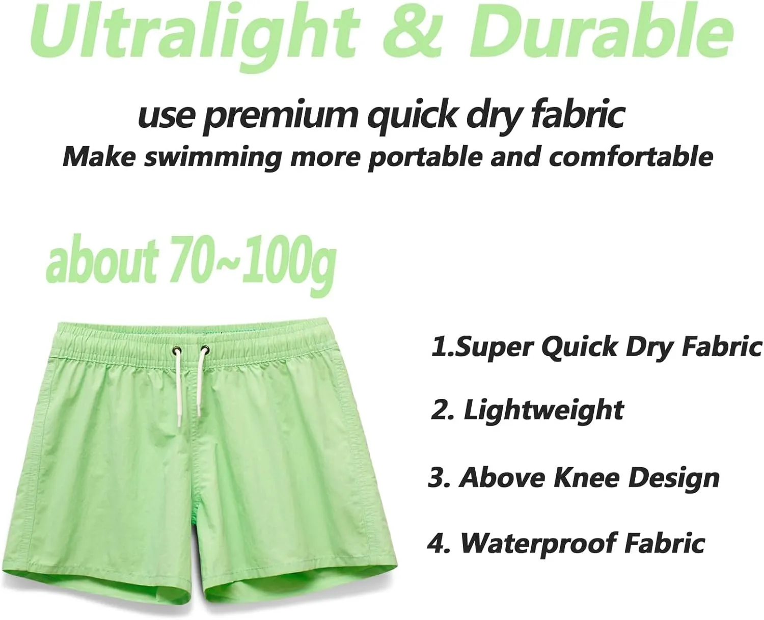 Girls Boys Swim Shorts Trunks Beach Board Shorts Kids Lightweight Casual Swimsuit Swimwear No Liner