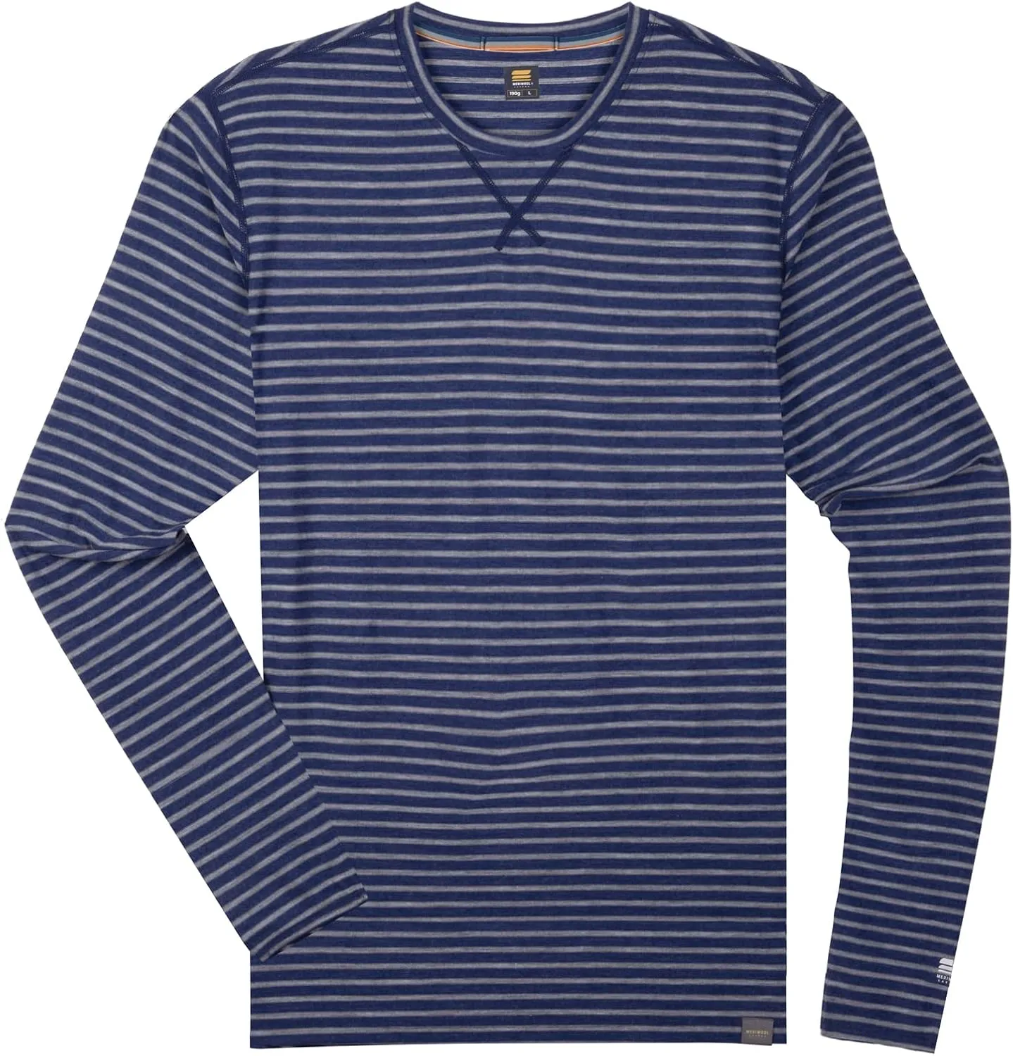 MERIWOOL Mens 100% Merino Wool Base Layer Lightweight Long Sleeve Thermal Shirt