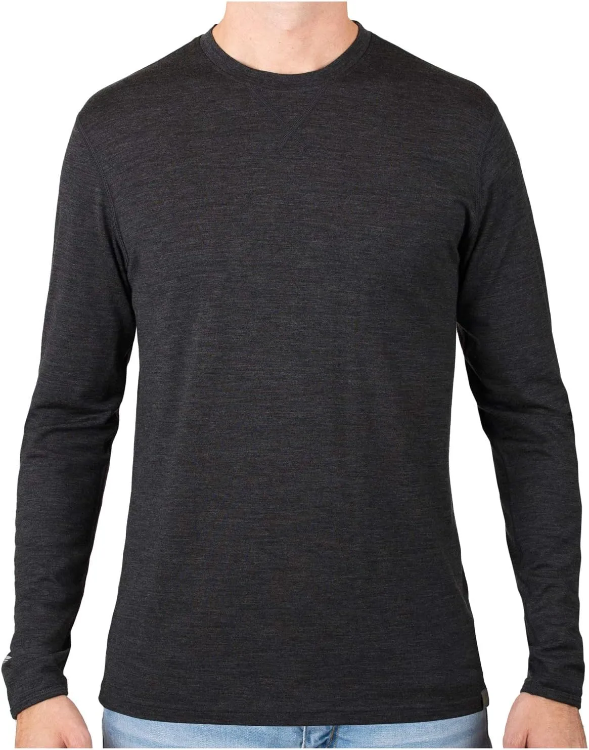 MERIWOOL Mens 100% Merino Wool Base Layer Lightweight Long Sleeve Thermal Shirt