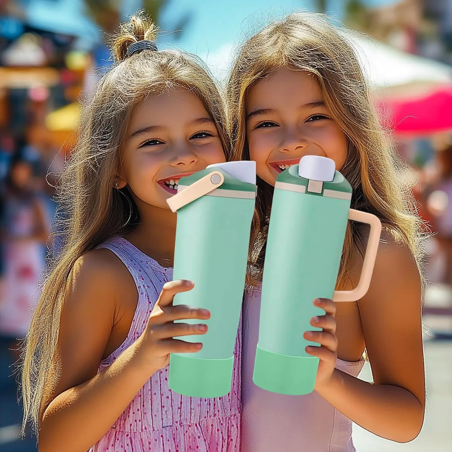 Mity rain 2PCS Protective Silicone Boots for Owala 30oz & 40oz FreeSip Sway Bottles & Tumblers - Accessories for owala, Enhances Stability & Prevents Scratches (Sage Green)