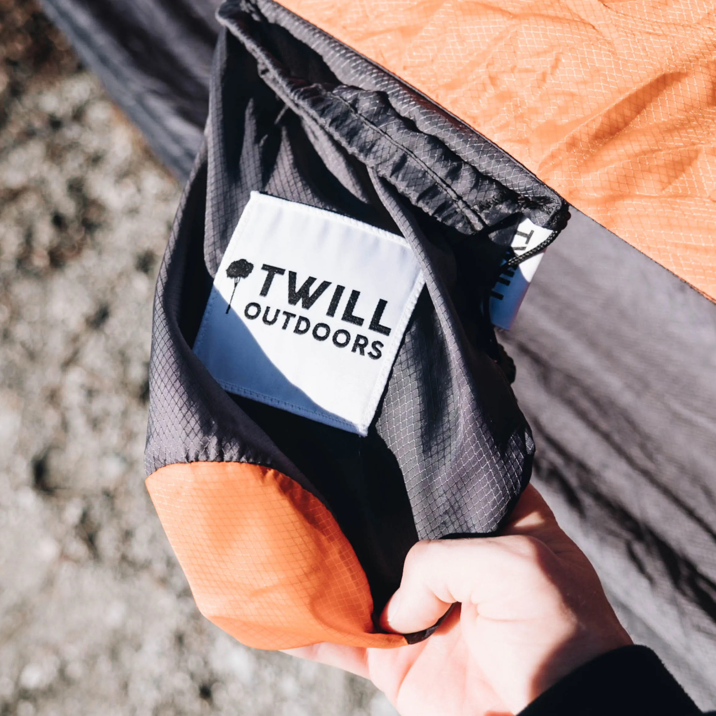 ORANGE & GREY TRAVEL HAMMOCK
