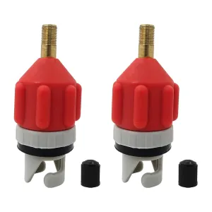 Premium 2x Inflatable Stand Up Paddleboard (SUP) Pump Adapter -Universal Standard Schrader Air Valve Adapter Pumping Head Connector Converter for Inflating Boat, Kayak, Surfboard, Bed, Car Tire Orange