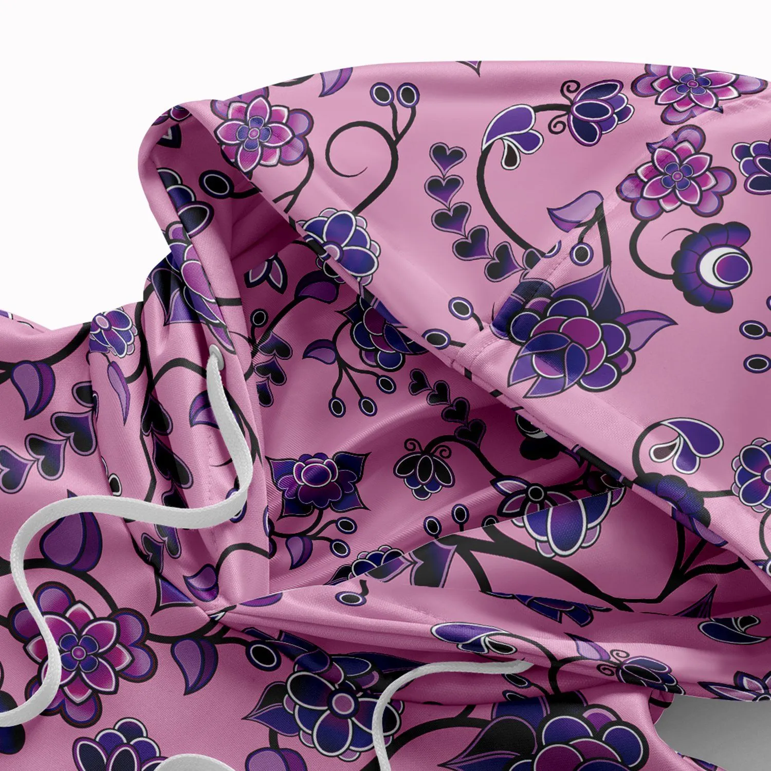 Purple Floral Amour Hoodie with Face Cover