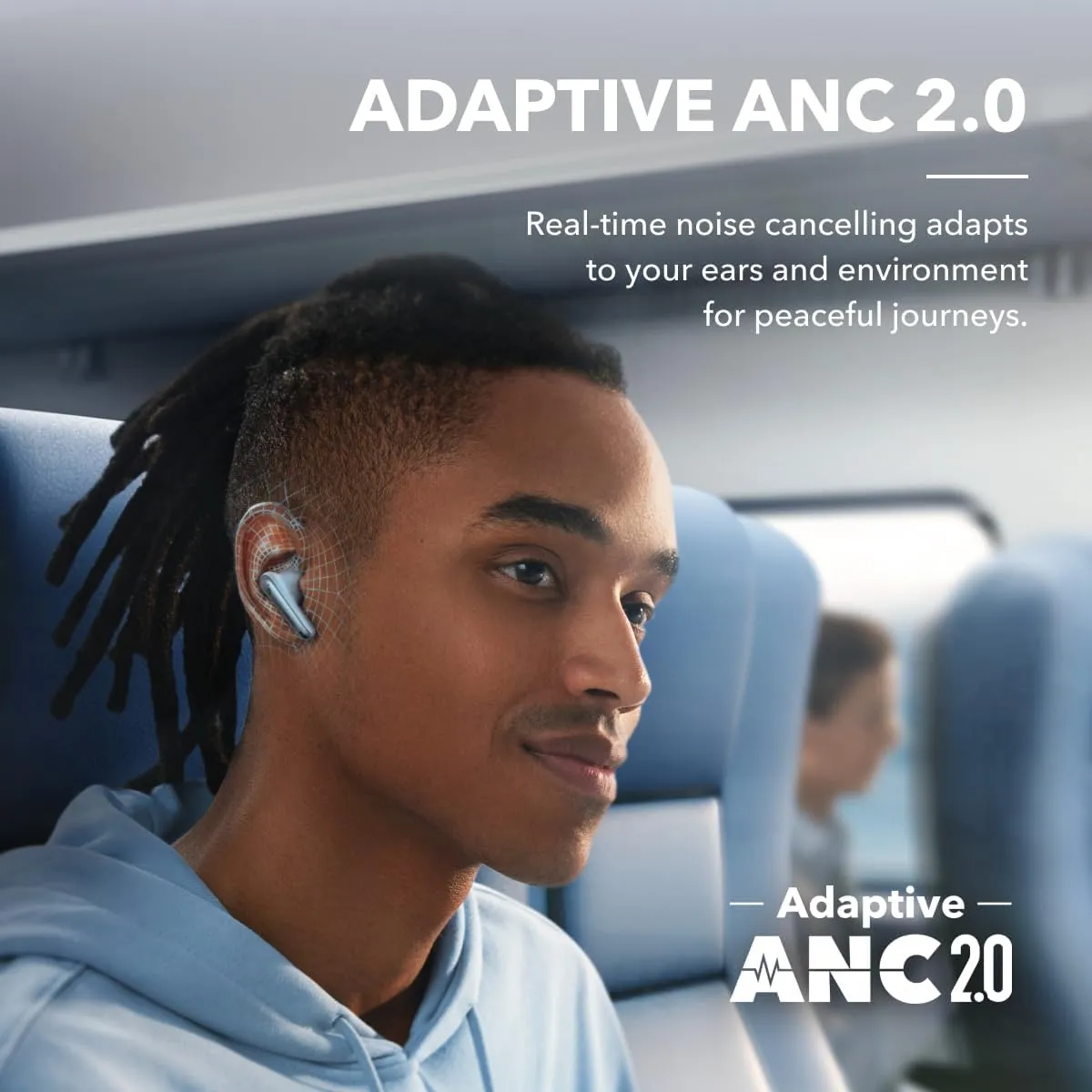 soundcore by Anker Liberty 4 NC Wireless Noise Cancelling Earbuds, 98.5% Noise Reduction, Adaptive Noise Cancelling to Ears and Environment, Hi-Res Sound, 50H Battery, Wireless Charging, Bluetooth 5.3