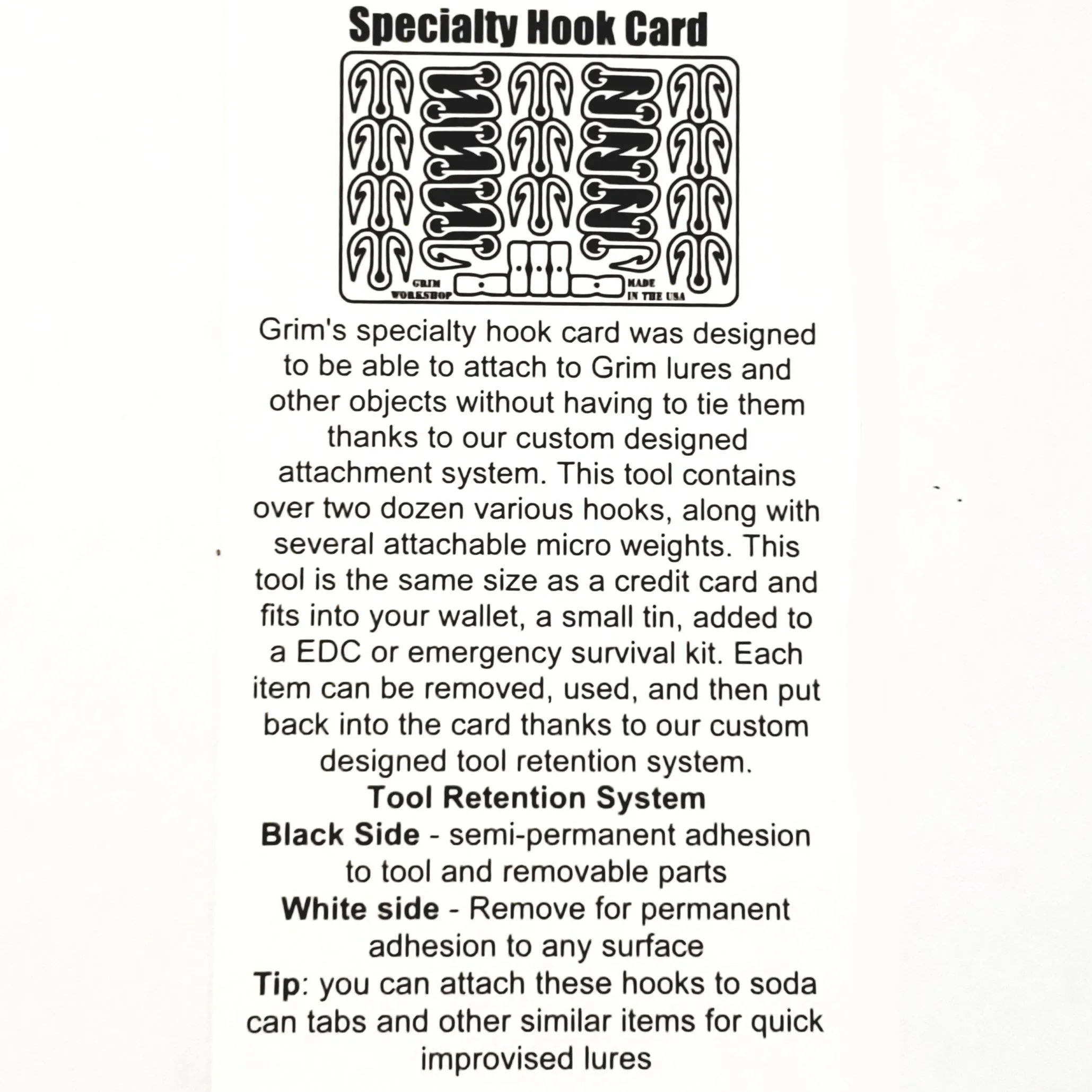 Specialty Hook Fishing Survival Card