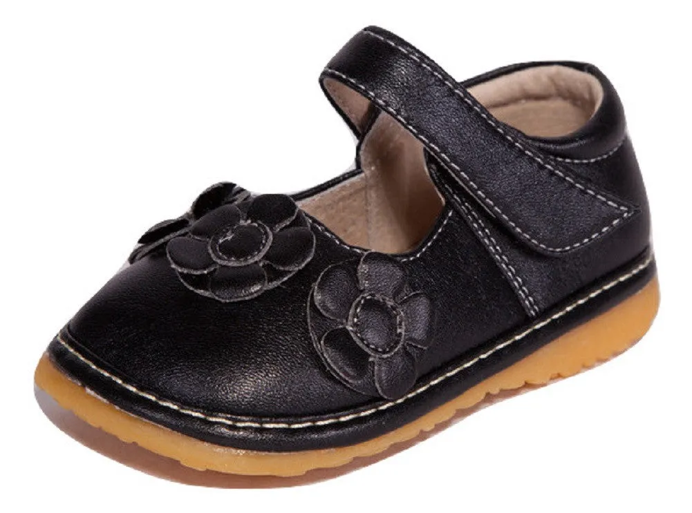 Three Flower Mary Jane Squeaky Shoes