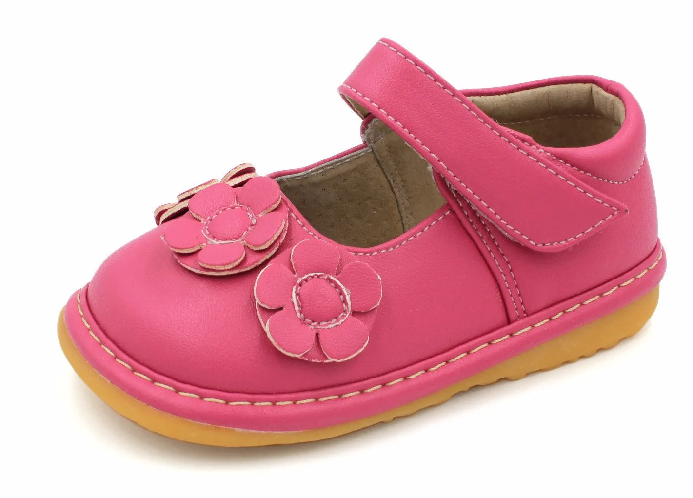 Three Flower Mary Jane Squeaky Shoes