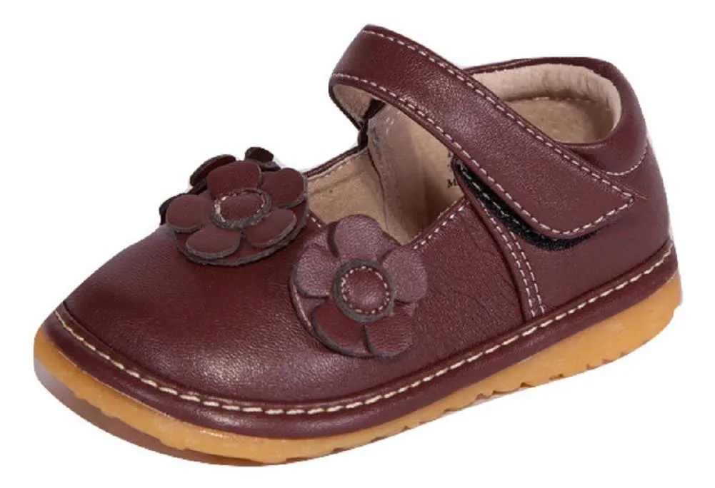 Three Flower Mary Jane Squeaky Shoes