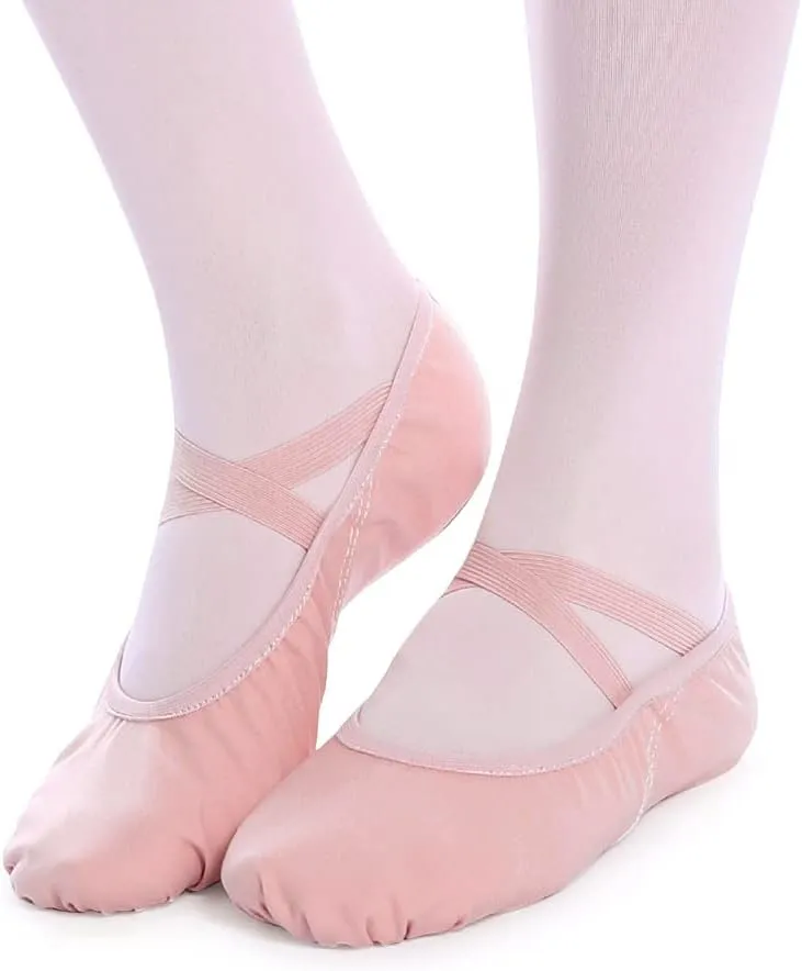 TXJ Sports Ballet Shoes for Women Girls, Women's Ballet Slipper Canvas Dance Shoes Split Sole Yoga Dance Flats