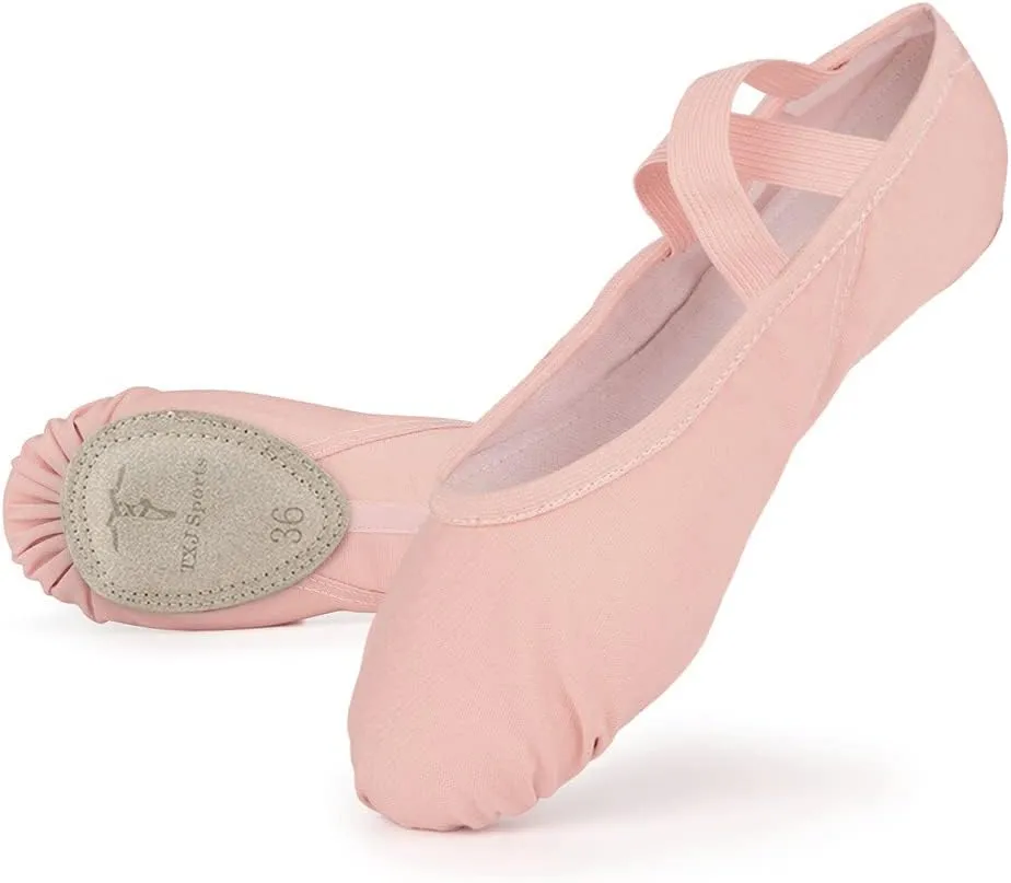 TXJ Sports Ballet Shoes for Women Girls, Women's Ballet Slipper Canvas Dance Shoes Split Sole Yoga Dance Flats